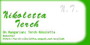 nikoletta terch business card